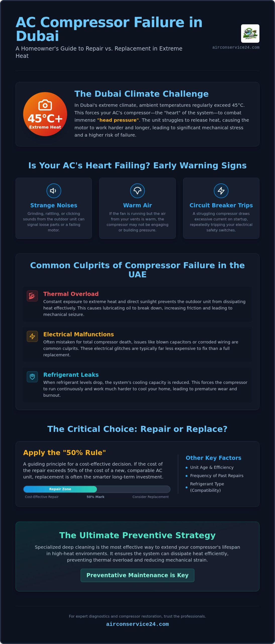 AC Compressor Repair Dubai: The Expert Guide to High-Stakes Fixes