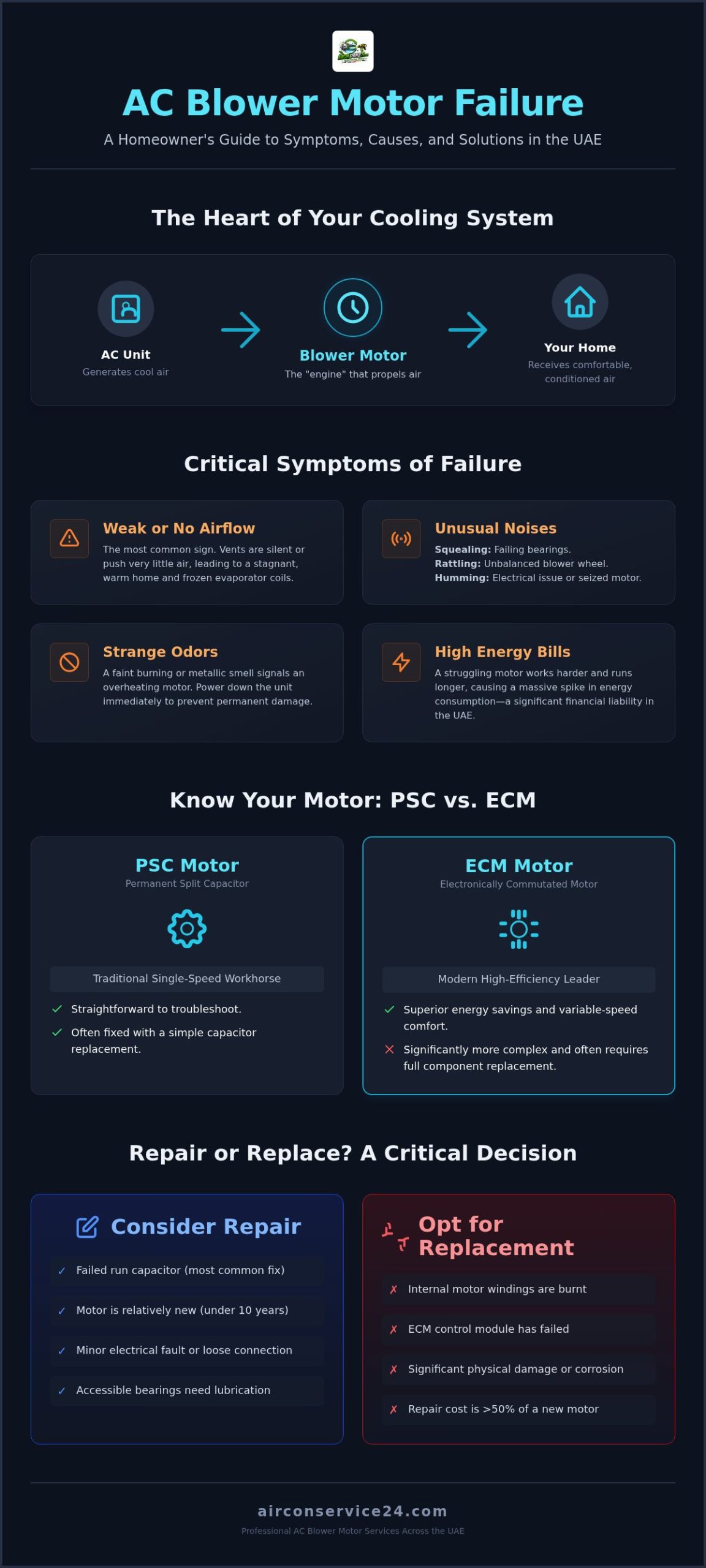 AC Blower Motor Repair: Expert Solutions for Restoring Airflow in the UAE